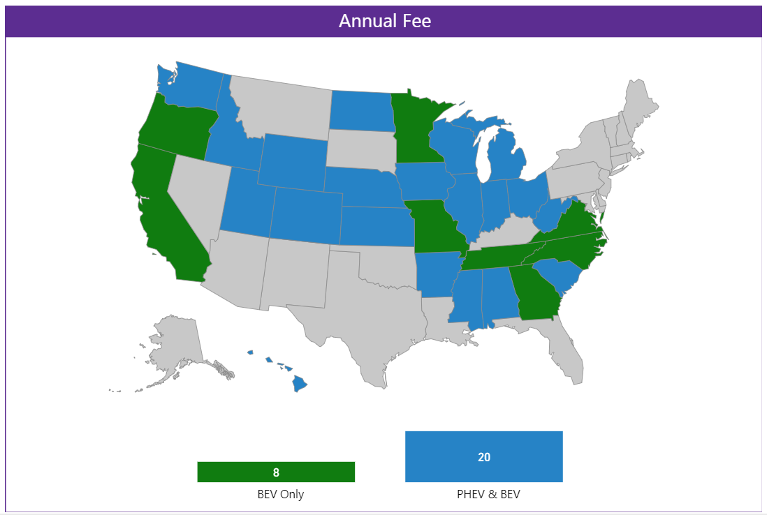 28 States Have Adopted Annual Registration Fees for EVs Atlas EV Hub